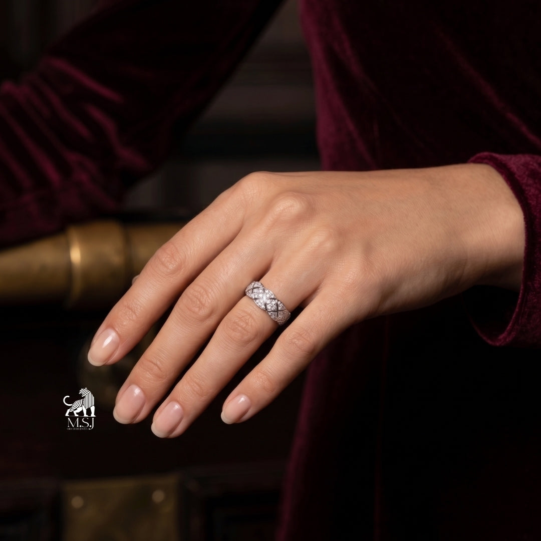 Interwoven Pavé Lab-Grown Diamond Band