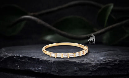 Octavia Emerald-Cut Diamond Band