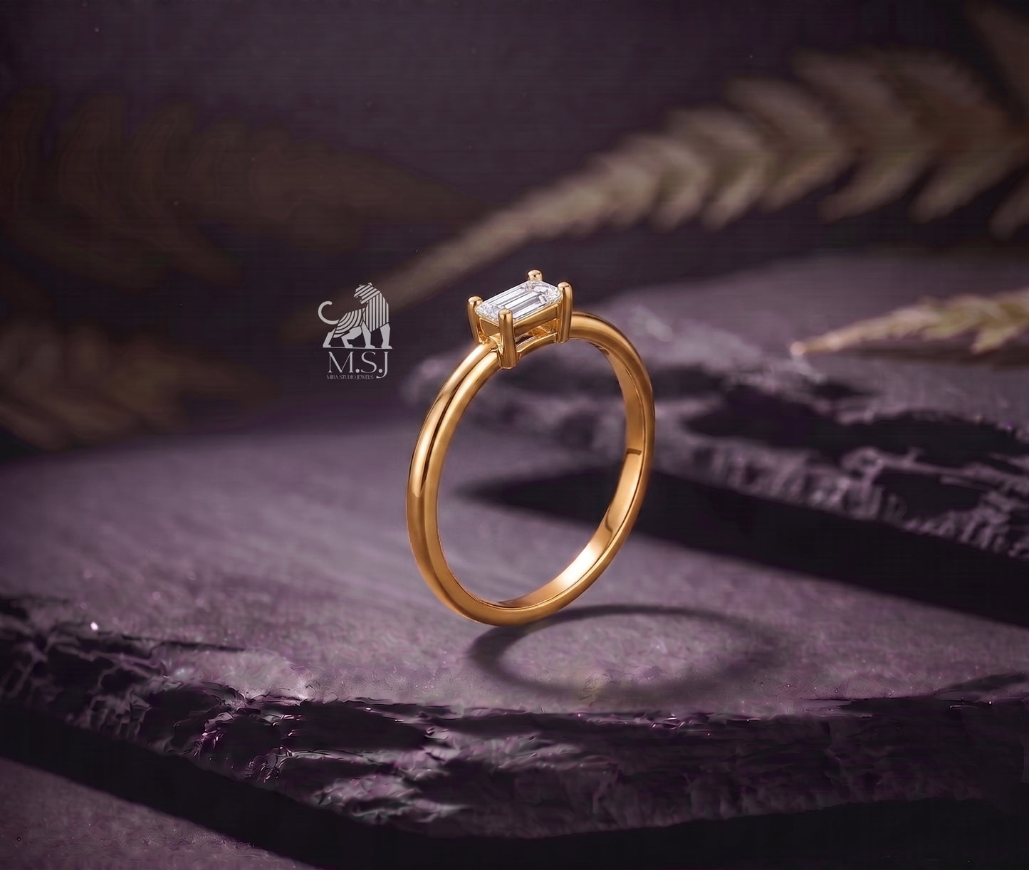 Astra Baguette Solitaire Ring