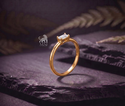 Astra Baguette Solitaire Ring