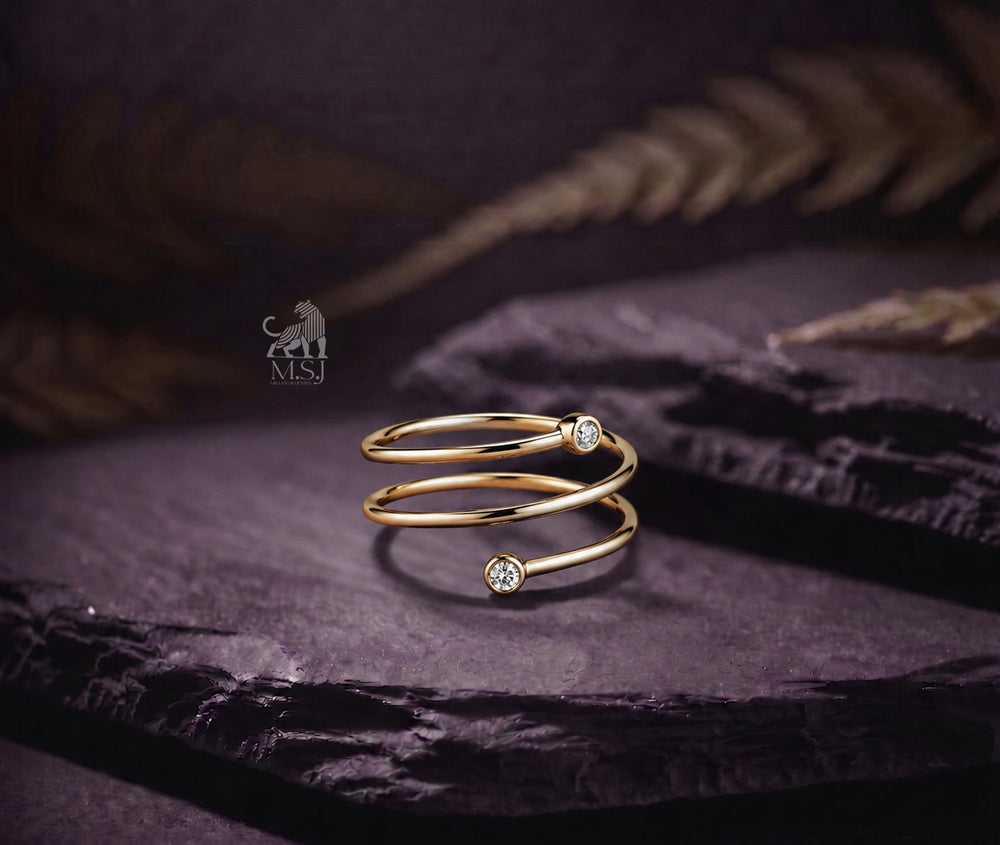 Celeste Spiral Wrap Diamond Ring