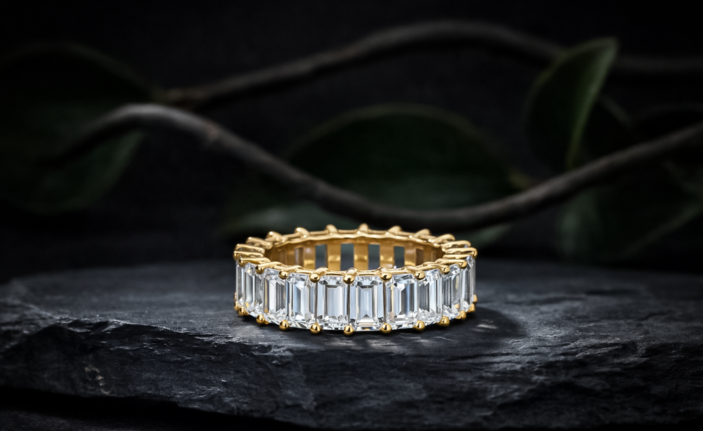 Emerald Cut Diamond Eternity Ring