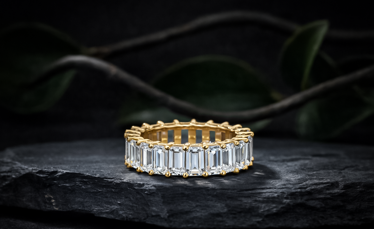 Emerald Cut Diamond Eternity Ring