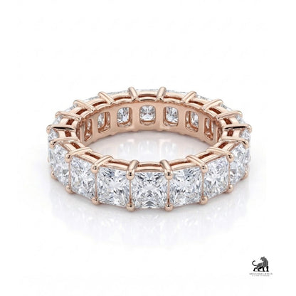 Princess Cut Diamond Eternity Ring in rose gold