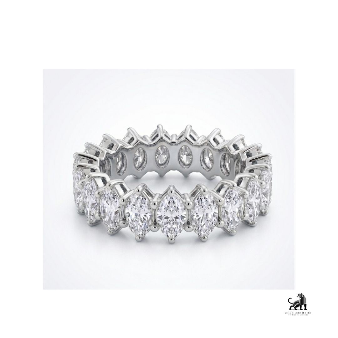 Marquise Diamond Eternity Ring in white gold