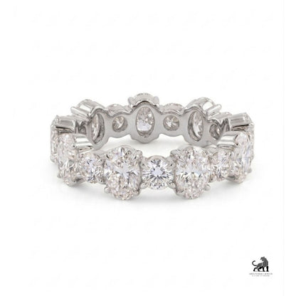 Elysian Oval & Round Diamond Eternity Ring in white gold