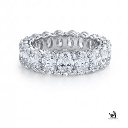 Elysian Oval Diamond Eternity Ring in white gold