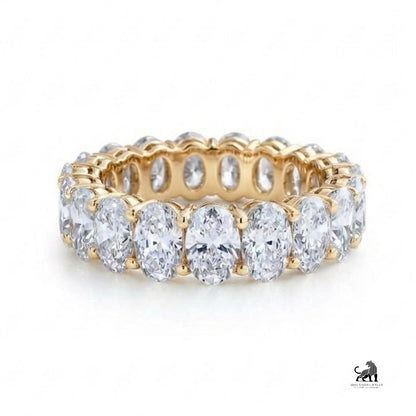 Elysian Oval Diamond Eternity Ring in yellow gold