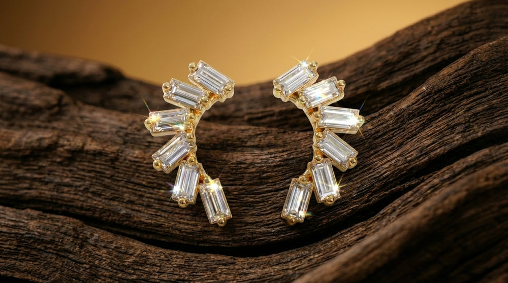 The Baguette Arc Studs