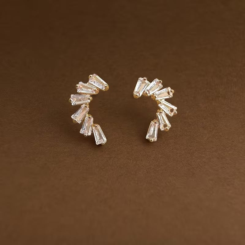 The Baguette Arc Studs