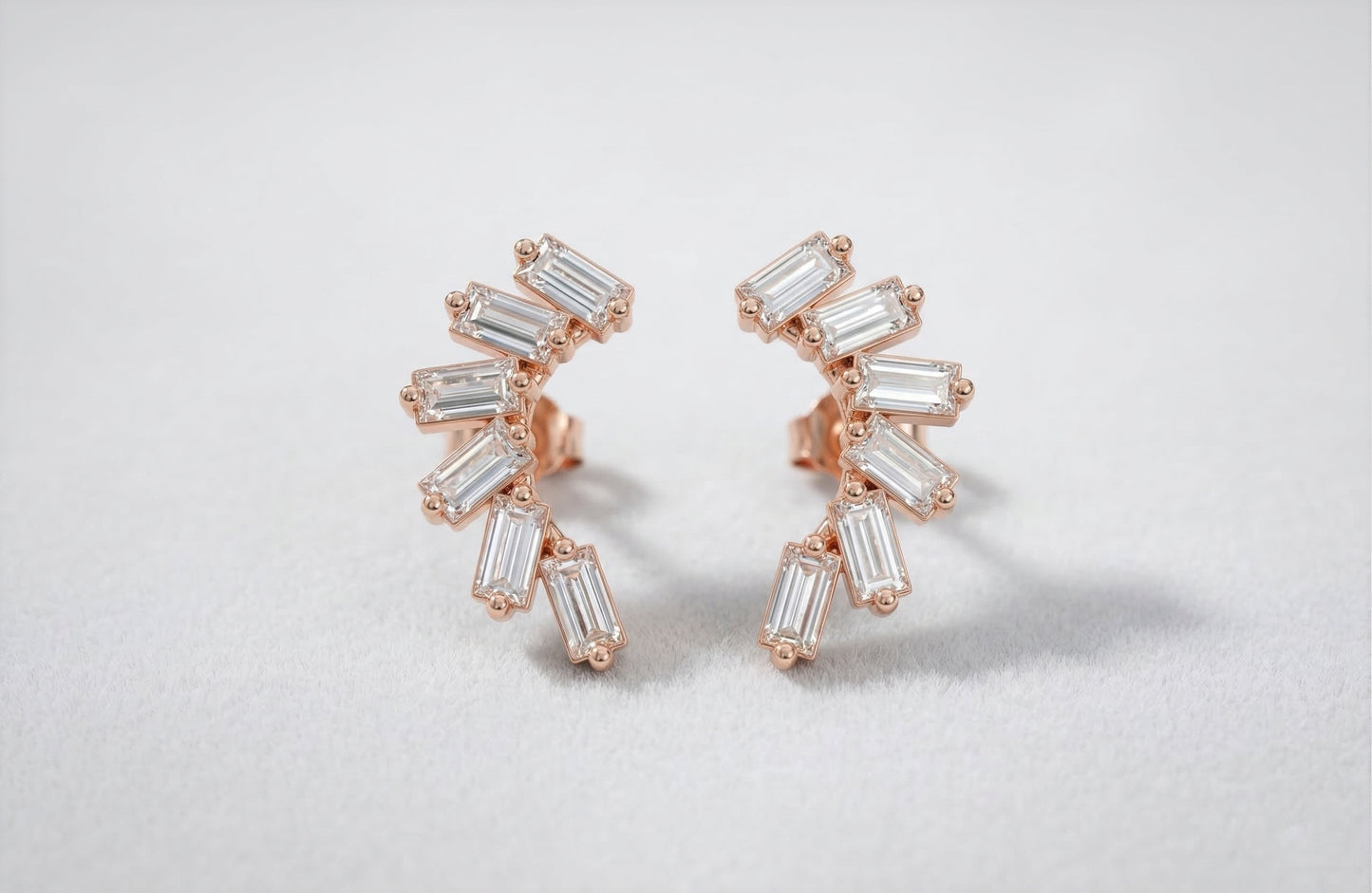 The Baguette Arc Studs