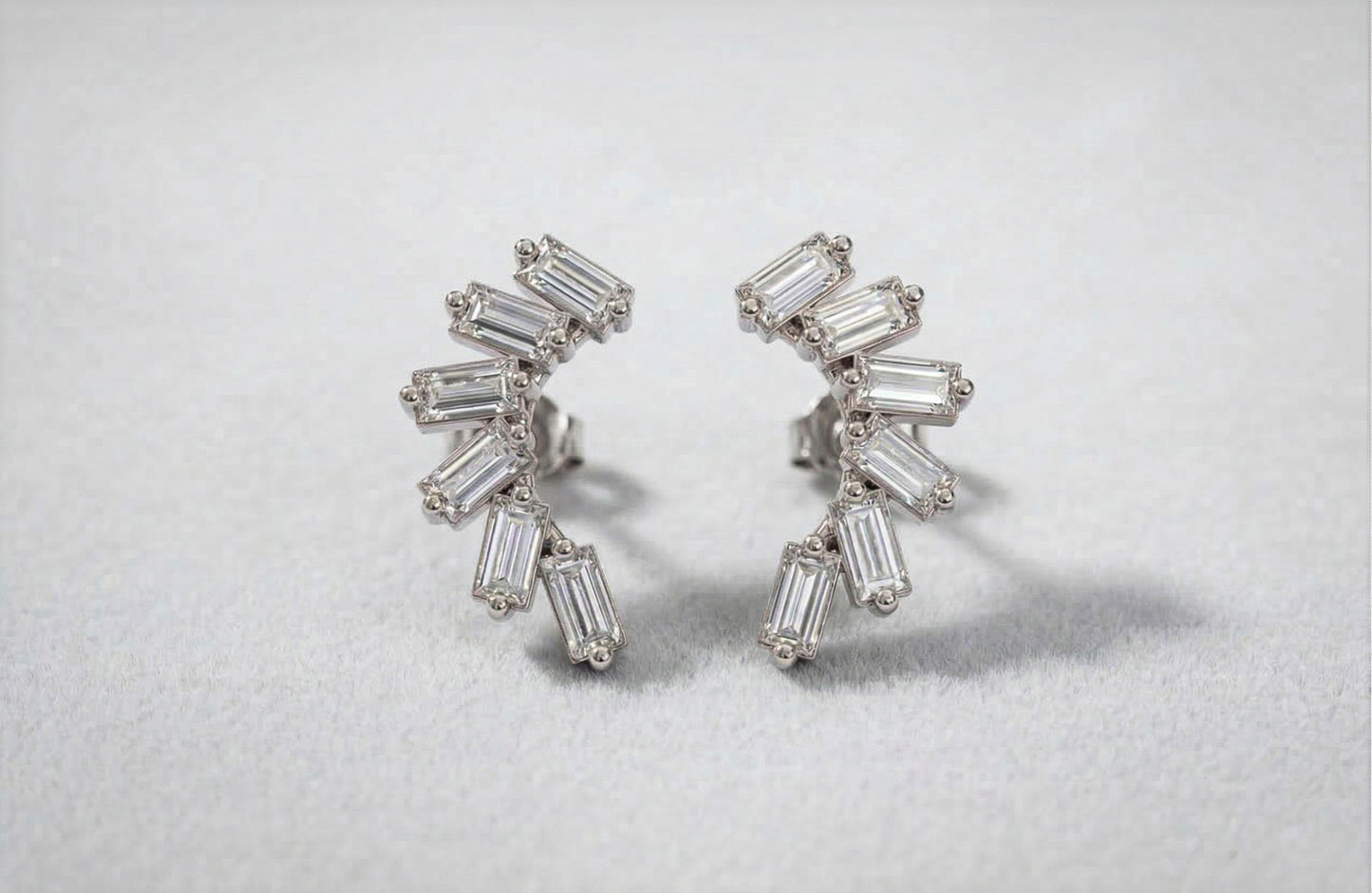 The Baguette Arc Studs