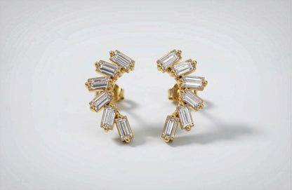 The Baguette Arc Studs