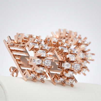 The Grand Baguette Hoop Studs