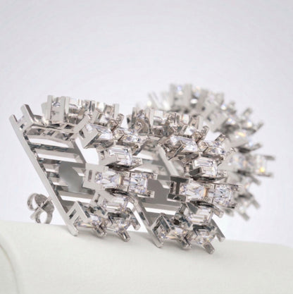 The Grand Baguette Hoop Studs