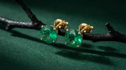 The Emerald Solitaire Studs
