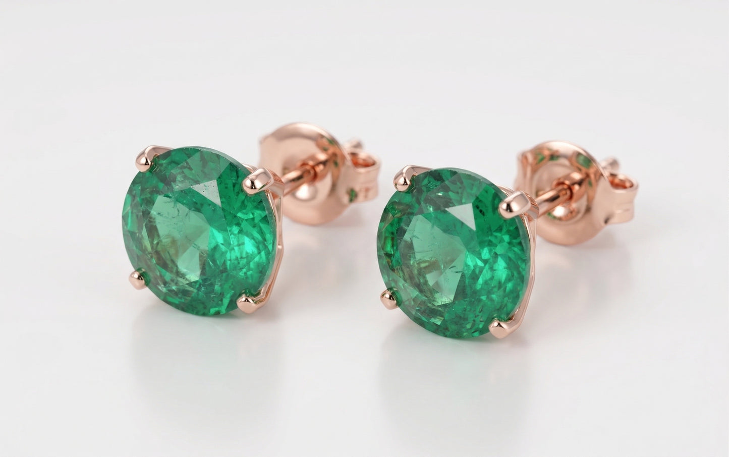 The Emerald Solitaire Studs