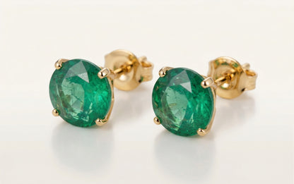 The Emerald Solitaire Studs