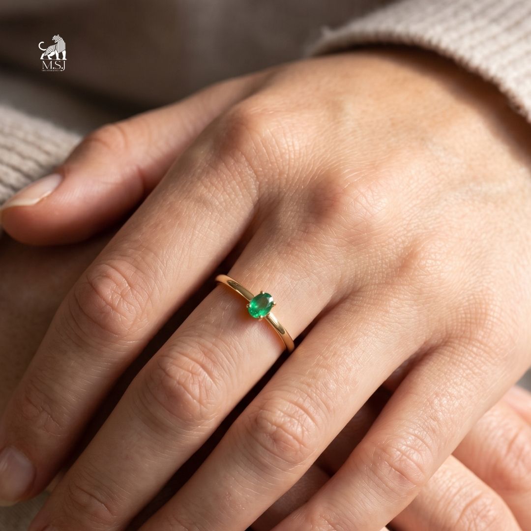 The Emerald Oval-Cut Solitaire Ring