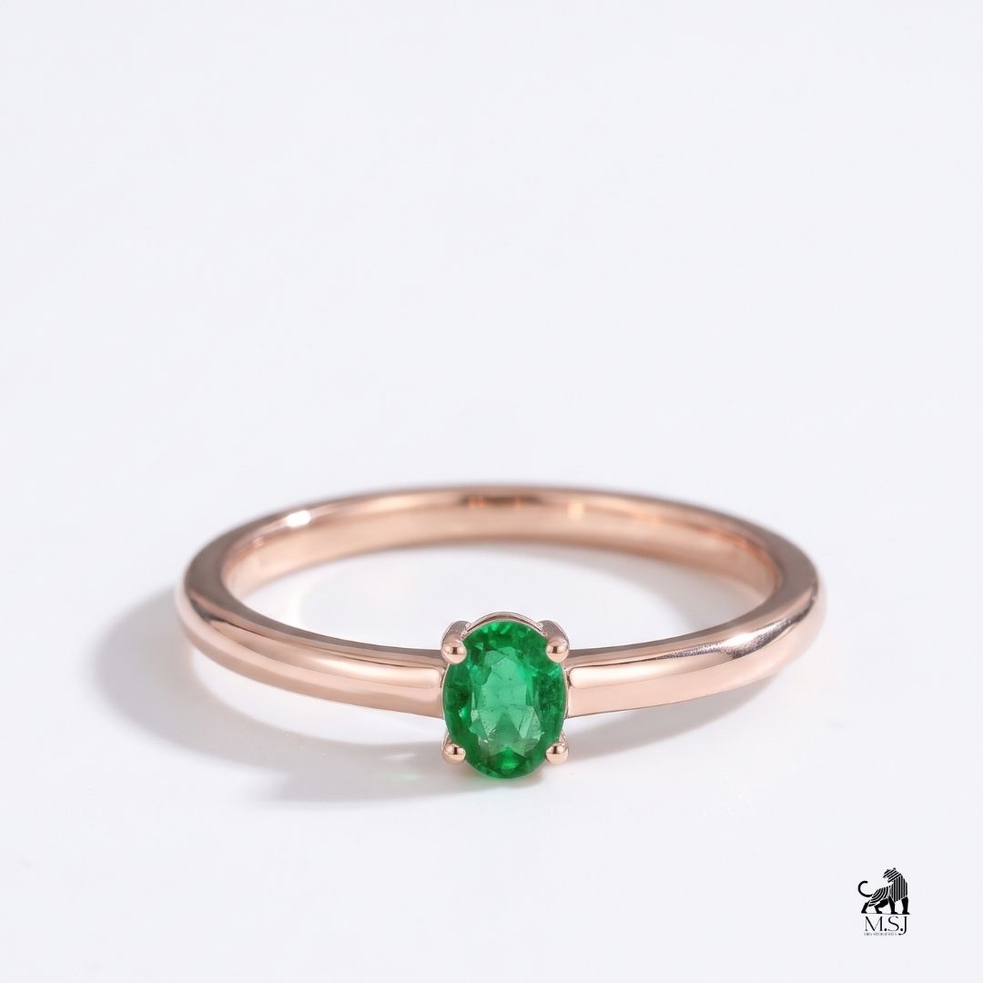 The Emerald Oval-Cut Solitaire Ring