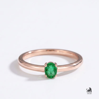 The Emerald Oval-Cut Solitaire Ring