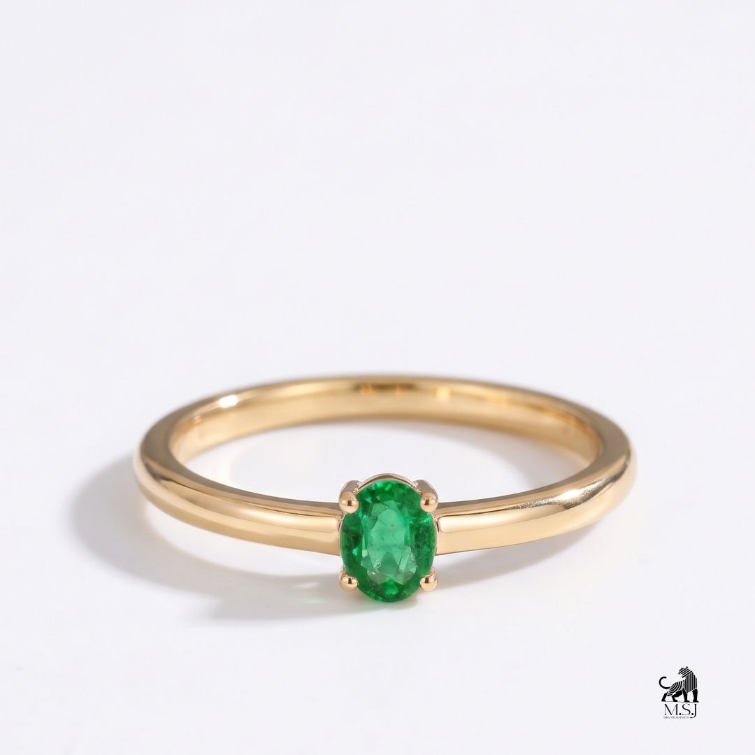 The Emerald Oval-Cut Solitaire Ring
