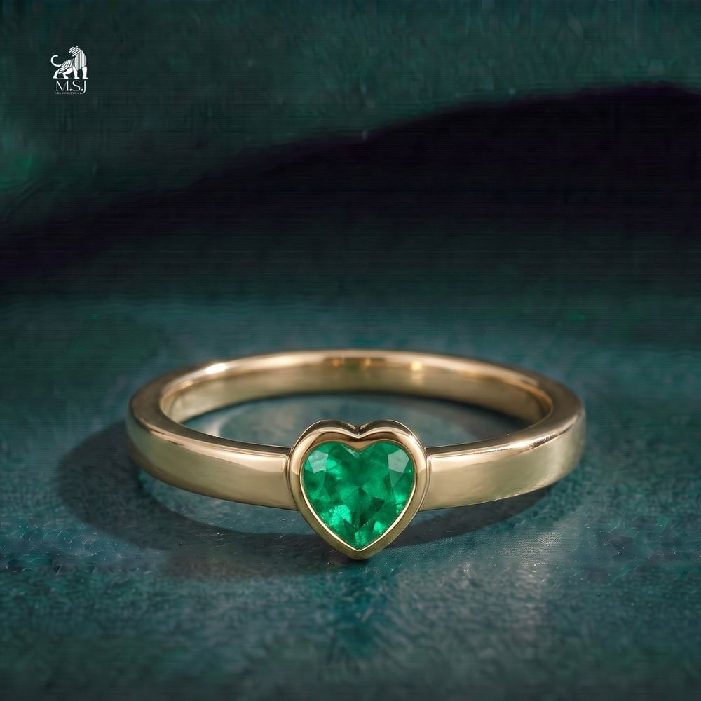 The Emerald Heart-Cut Solitaire Ring