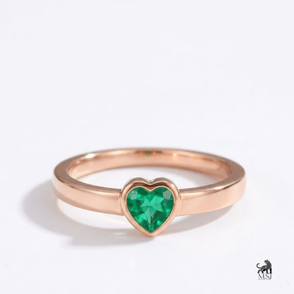 The Emerald Heart-Cut Solitaire Ring