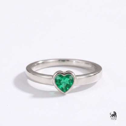 The Emerald Heart-Cut Solitaire Ring