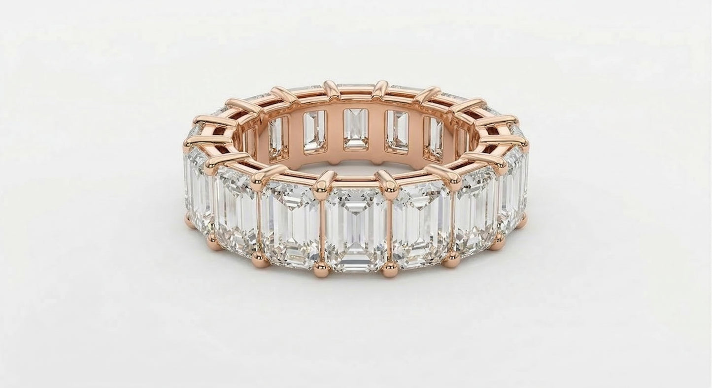 Emerald Cut Diamond Eternity Ring