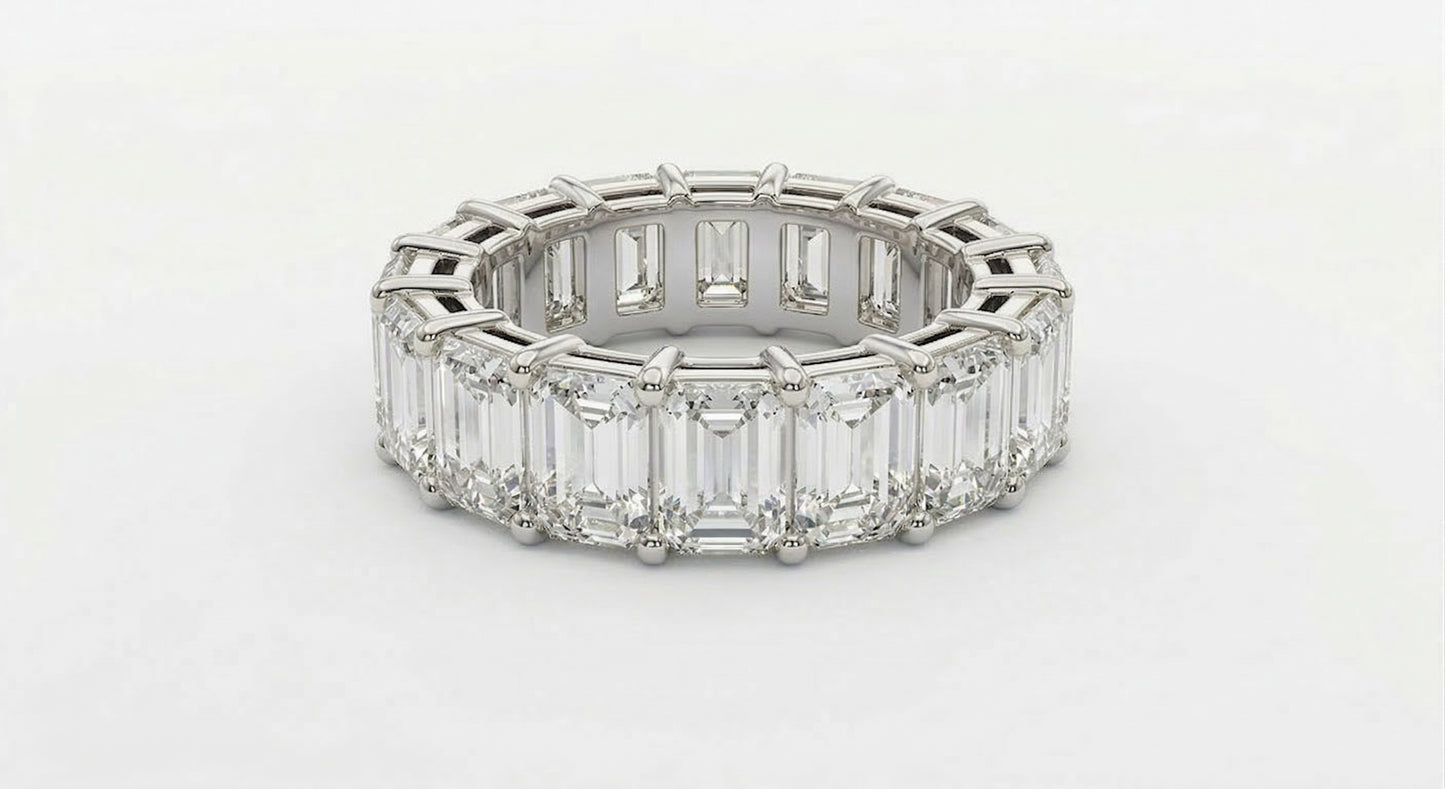 Emerald Cut Diamond Eternity Ring