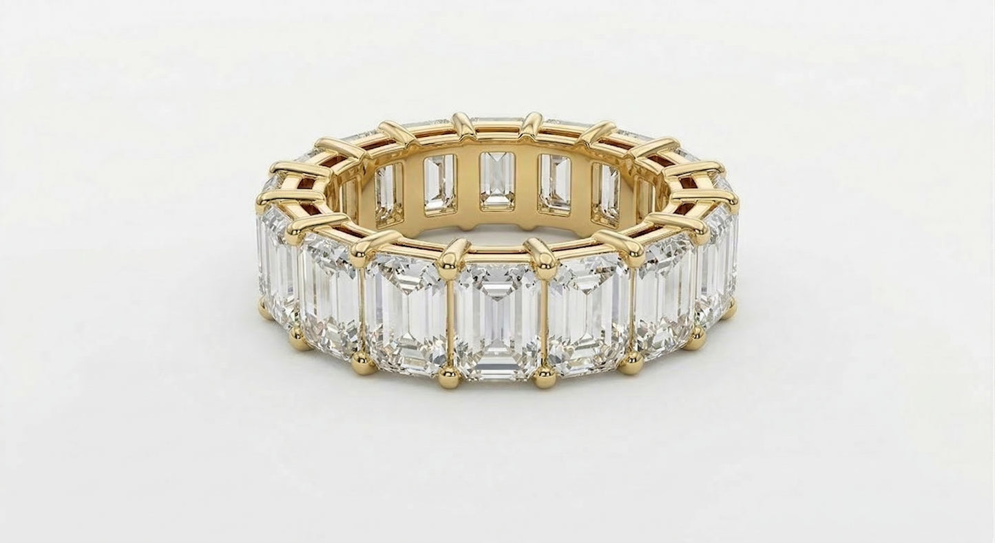 Emerald Cut Diamond Eternity Ring