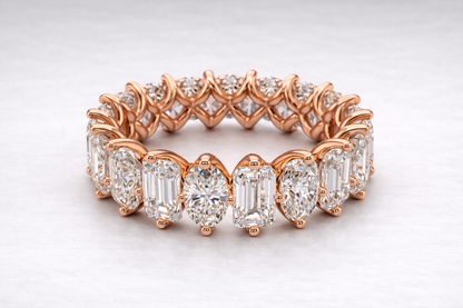 Pear-Cut Shared Prong Diamond Eternity Ring