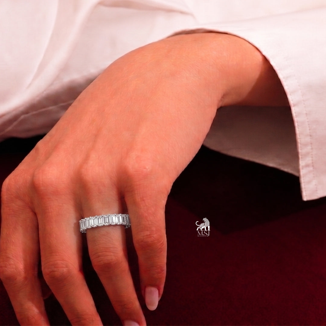 Emerald Cut Diamond Eternity Ring