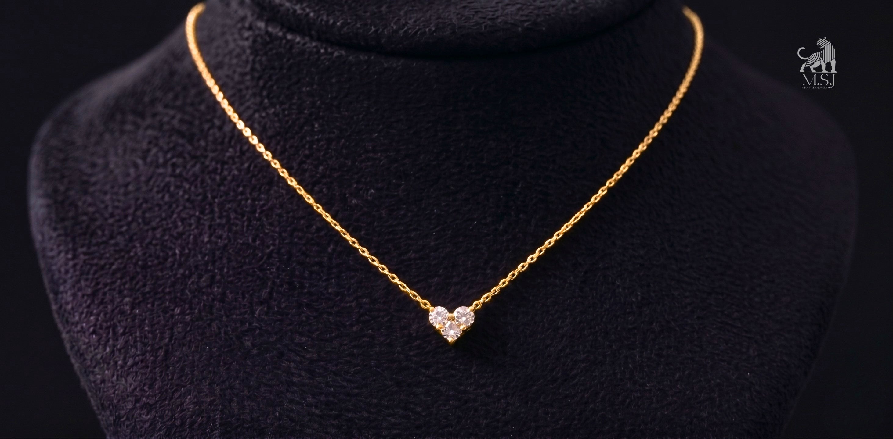 The Tri-Amour Diamond Cluster Pendant