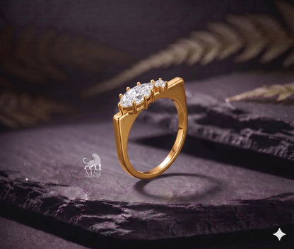 The Marquise Muse Two-Stone Diamond Ring - lab-grown diamond ring, styled product photo