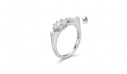 The Marquise Muse Two-Stone Diamond Ring in white gold