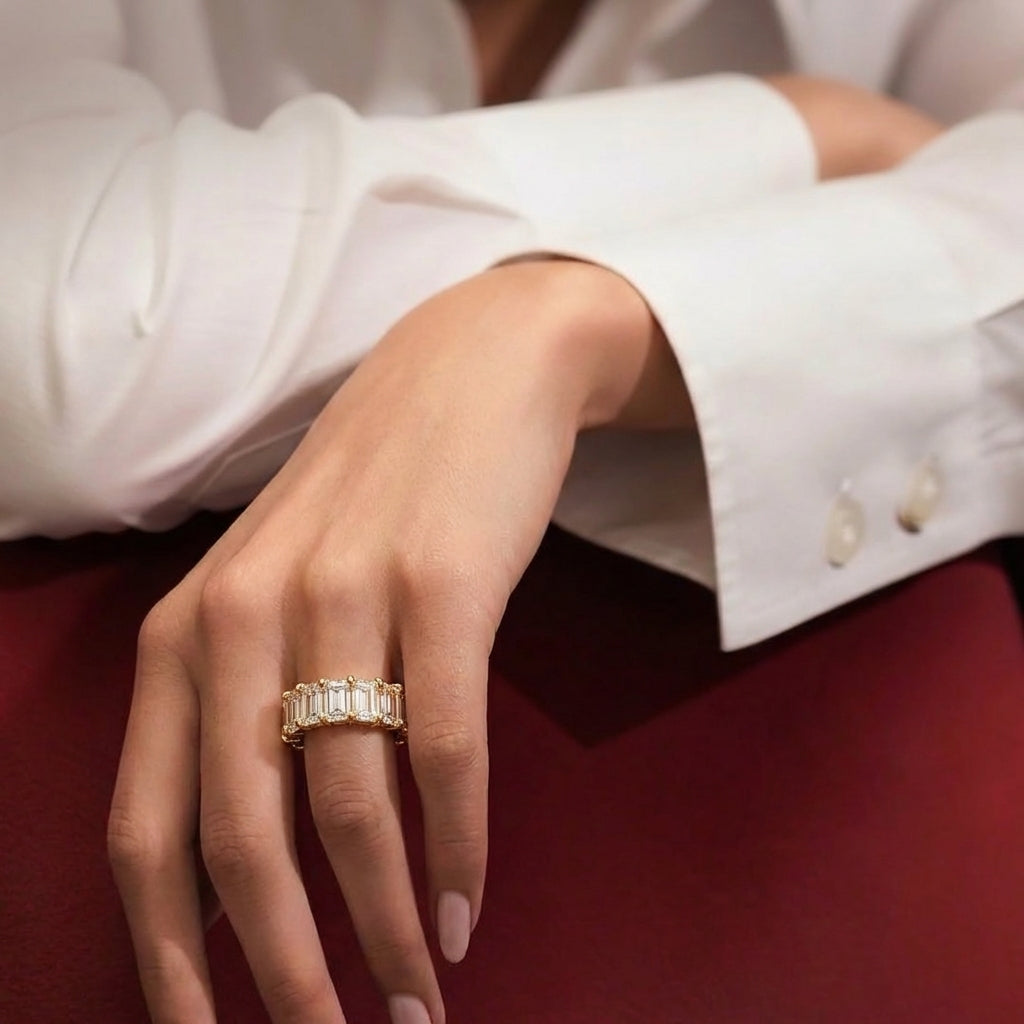 Emerald Cut Diamond Eternity Ring