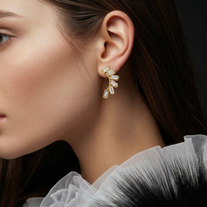 The Baguette Arc Studs