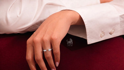Aurora Twin Baguette Open Ring