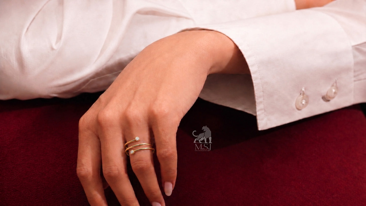 Celeste Spiral Wrap Diamond Ring