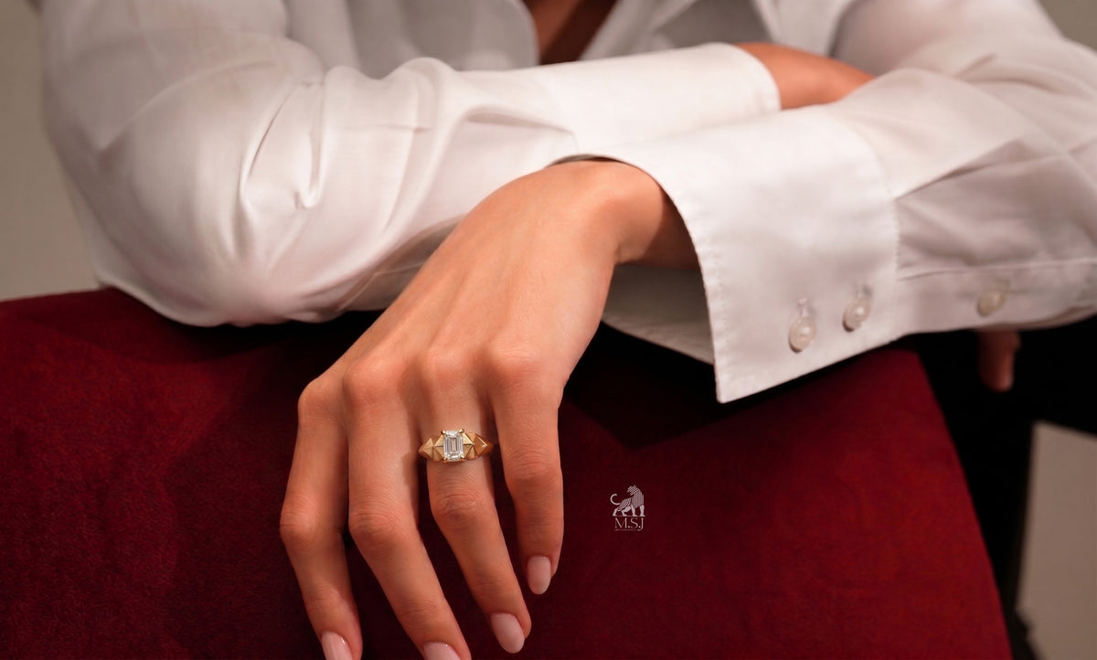 Twin Pear Radiance Open Diamond Ring worn on a hand