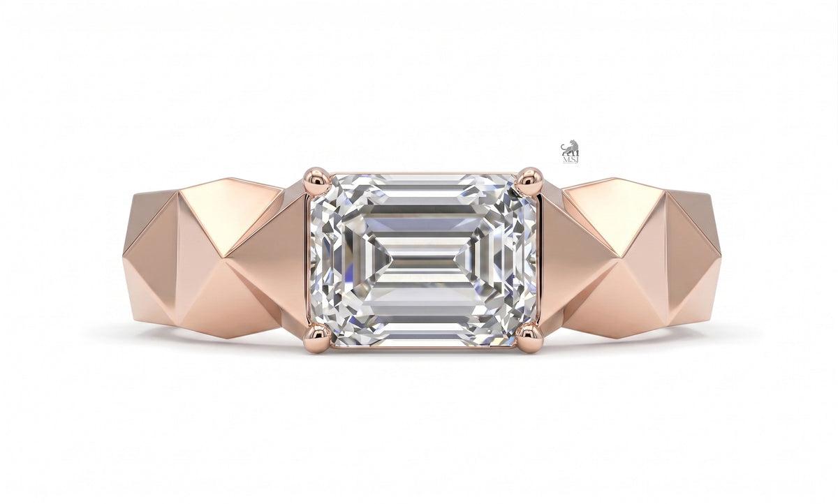 Twin Pear Radiance Open Diamond Ring in rose gold