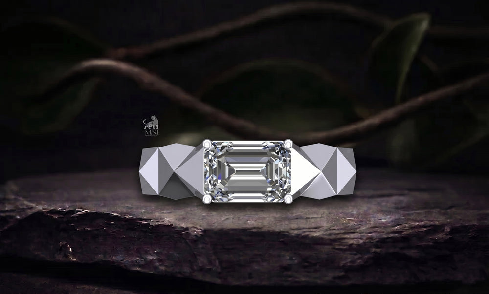 Twin Pear Radiance Open Diamond Ring - lab-grown diamond ring, styled product photo