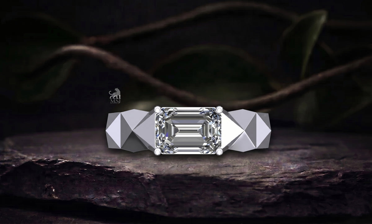 Twin Pear Radiance Open Diamond Ring - lab-grown diamond ring, styled product photo