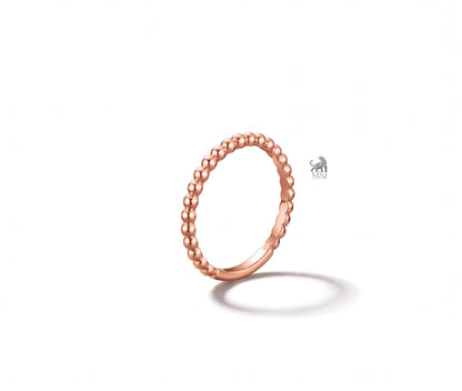 Beaded Harmony Band Ring in rose gold