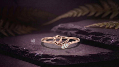 Infinity Loop Diamond Accent Ring - lab-grown diamond ring, styled product photo