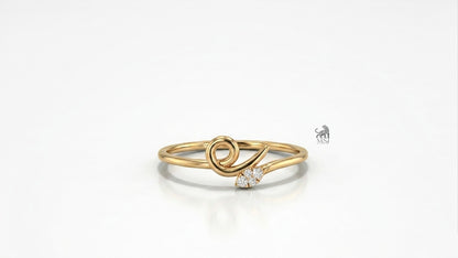 Infinity Loop Diamond Accent Ring in yellow gold