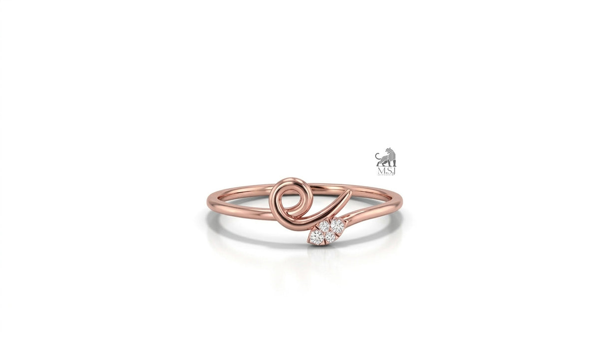 Infinity Loop Diamond Accent Ring in rose gold