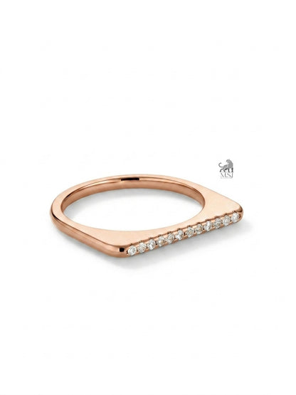 Celeste Diamond Pavé Band Ring in rose gold